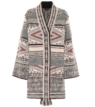 Etro Ikat Cardigan  In Silk And Wool In Multicolour