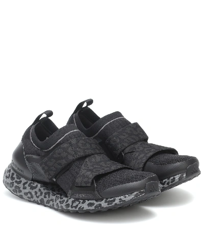 Adidas By Stella Mccartney Ultraboost X Leopard-print Primeblue Stretch-knit Sneakers In Black