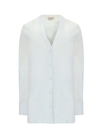 Alexander Mcqueen Cotton Poplin V In White