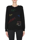 BOUTIQUE MOSCHINO BOUTIQUE MOSCHINO PATCH EMBROIDERED SWEATER