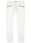 Balmain Biker Slim-fit Jeans In White