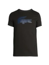 Lacoste Crocodile Graphic T-shirt In Black Cosmic