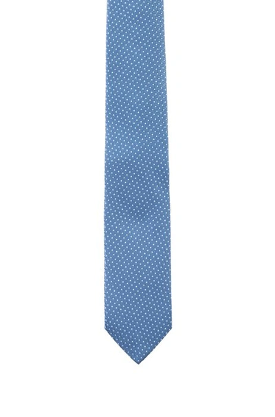 Hugo Boss Men's Skinny Broken Stripe Jacquard Silk Tie In Blue