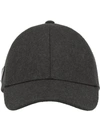 Prada Re-nylon Triangle Logo Cap In Grey