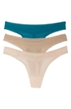 On Gossamer 3-pack Mesh Thongs In Chpmchemd