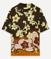 DRIES VAN NOTEN CAMP-COLLAR FLORAL PRINT SATIN-TWILL SHIRT,000706249