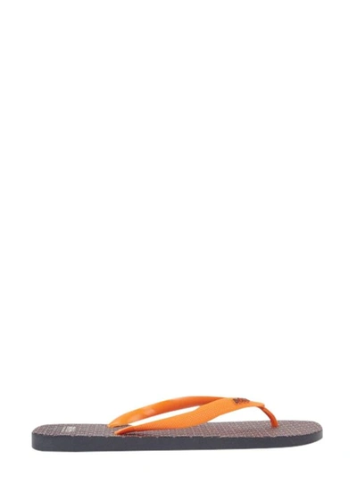 Hugo Boss "pacific" Flip Flops In Orange
