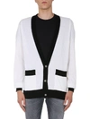 BALMAIN BALMAIN MEN'S WHITE WOOL CARDIGAN,UH13430K015GAB M