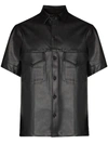 TOKYO JAMES X HOMECOMING FAUX-LEATHER SHIRT