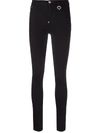 Philipp Plein Skull Button Jeggings In Black In Black