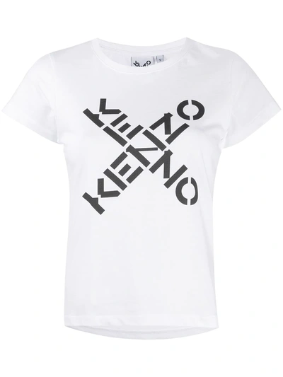 Kenzo Logo Sport Classic Cotton T-shirt In White
