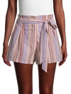 ALLISON NEW YORK Striped Paperbag Shorts,0400012815106