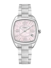 FENDI F221037500 MOMENTO PINK MOTHER-OF-PEARL SATIN-BRUSHED STAINLESS STEEL LINK BRACELET WATCH,0400013014920