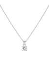 Essentials Cubic Zirconia Solitaire Pendant Necklace, 16" + 2" Extender In Gold Plate In Silver