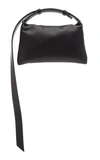 Simon Miller Puffin Mini Leather Top Handle Bag In Black & Clear Crystal