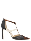 Jimmy Choo Saoni 100 Snake-print Leather Pumps In Black