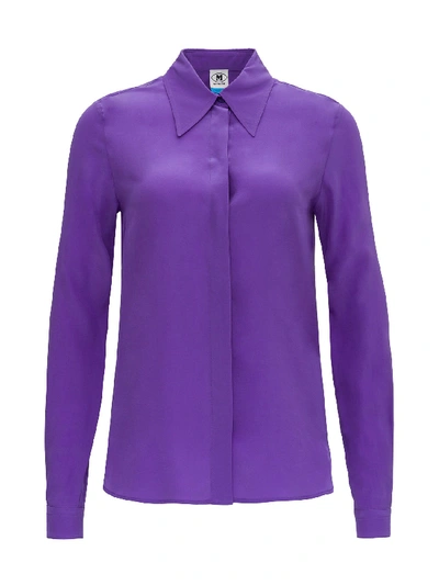 M Missoni Concealed Button Shirt In Purple