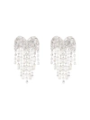 KENNETH JAY LANE RHINESTONE HEART WATERFALL DROP EARRINGS