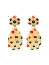 KENNETH JAY LANE GOLD-TONE CRYSTAL-EMBELLISHED CLIP EARRINGS