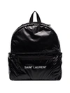 SAINT LAURENT BLACK NUXX RIPSTOP LOGO BACKPACK