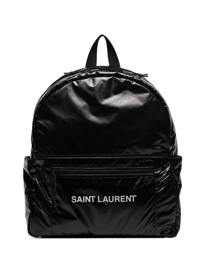 SAINT LAURENT NUXX RIPSTOP LOGO-PRINT BACKPACK