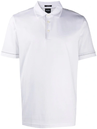 Hugo Boss Short-sleeve Polo Shirt In White