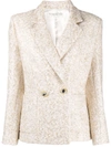 ALESSANDRA RICH EMBROIDERED FITTED BLAZER