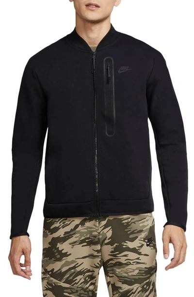 Nike Sportswear Tech Fleece Bomber Jacket In Black