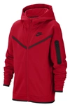 Nike Kids' Sportswear Tech Zip Hoodie In Red
