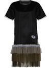 VIKTOR & ROLF TULLE TRIMMED T-SHIRT DRESS