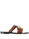GIVENCHY LEATHER WRAP SANDALS