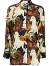 KENZO HORSE PRINT SILK SHIRT