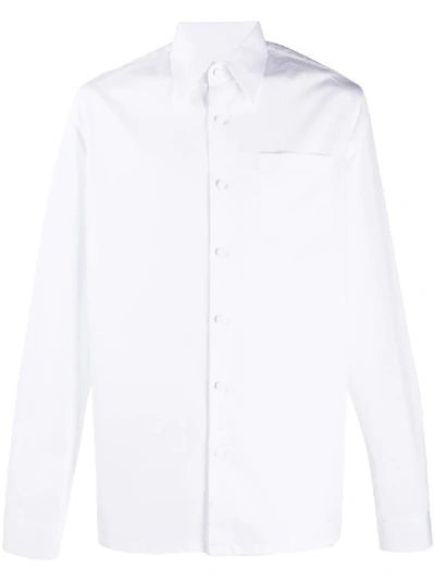 Prada Chest Pocket Plain Shirt In White