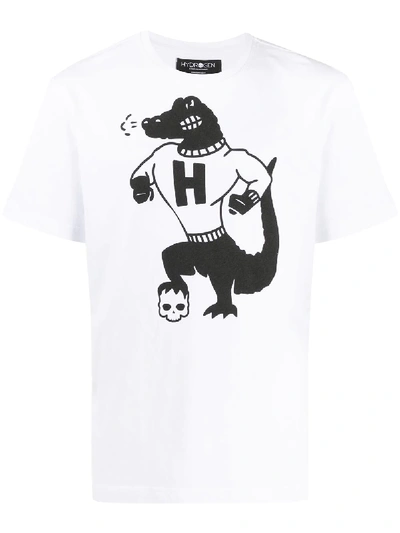 Hydrogen Logo Graphic Print T-shirt In White