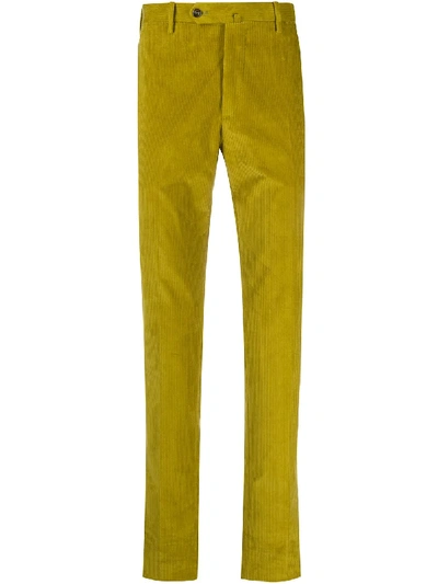 Pt01 Slim-fit Corduroy Trousers In Green