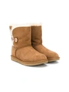 UGG TEEN SHEARLING BUTTONED BOOTS