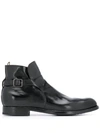 OFFICINE CREATIVE BUCKLE ANKLE BOOTS
