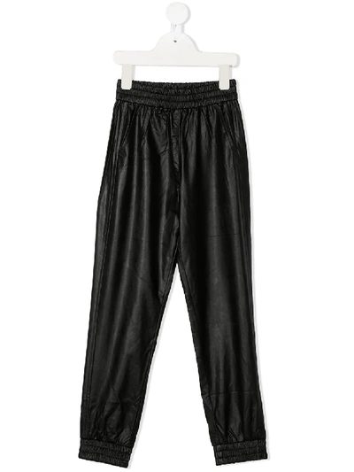 Monnalisa Kids' Gathered-ankle Relaxed Trousers In Black