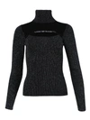 OFF-WHITE CUT-OUT TURTLENECK JUMPER BLACK,OWHF009E20KNI001