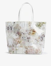 TED BAKER SAZACON VANILLA-PRINT LARGE VINYL TOTE BAG,R03652871