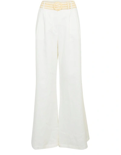 Zimmermann Amelie Slouch Trousers In White