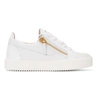 Giuseppe Zanotti Woman Sneakers White Size 11 Soft Leather In Bianco