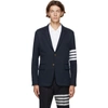 THOM BROWNE THOM BROWNE NAVY 4-BAR UNCONSTRUCTED SPORT BLAZER