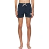 THOM BROWNE NAVY NYLON DRAWCORD SWIM SHORTS