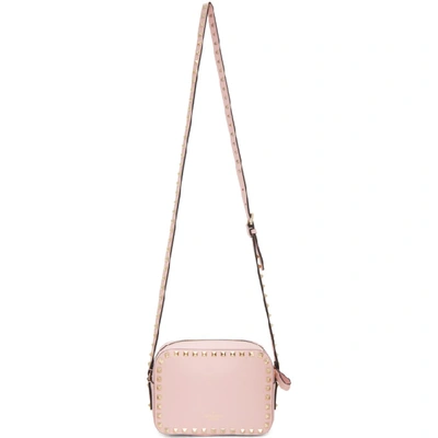 Valentino Garavani Rockstud Leather Cross-body Camera Bag In 16q Pinkqua