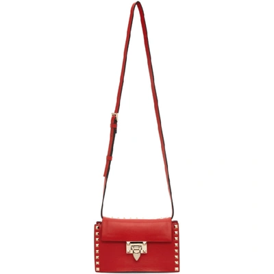 Valentino Garavani Valentino Red  Mini Rockstud Shoulder Bag In Ju5 Redpur