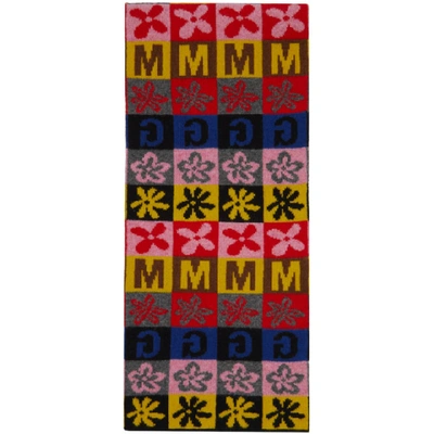 Molly Goddard Multicolor Vinnie Checkerboard Scarf In Pink Mix