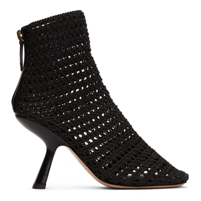 Nicholas Kirkwood Black Alba Macramé Ankle Boots