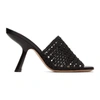 NICHOLAS KIRKWOOD BLACK ALBA MULE HEELED SANDALS