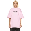 BALENCIAGA BALENCIAGA PINK CREW T-SHIRT